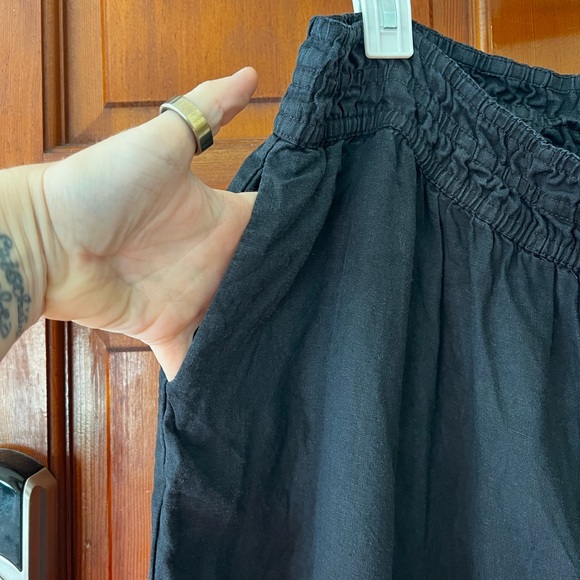 Anthropologie Somerset Pull-On Pants: Linen Edition – Black – 1X – Wide Leg - Picture 5 of 14